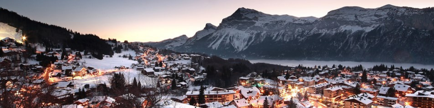 View of Les Carroz ski resort