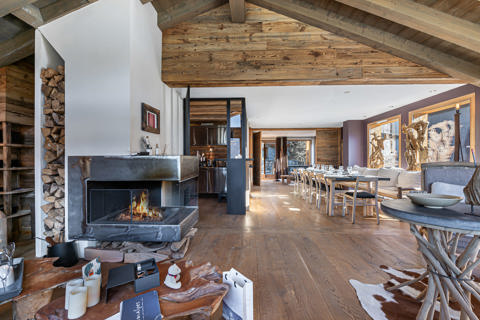 Le Chalet Martine, St Martin de Belleville (catered chalet) - Lounge/dining area
