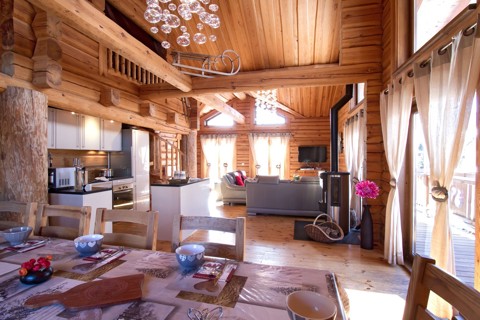 Alpen, Les 2 Alpes (self catered chalet) - Open plan kitchen, living/dining