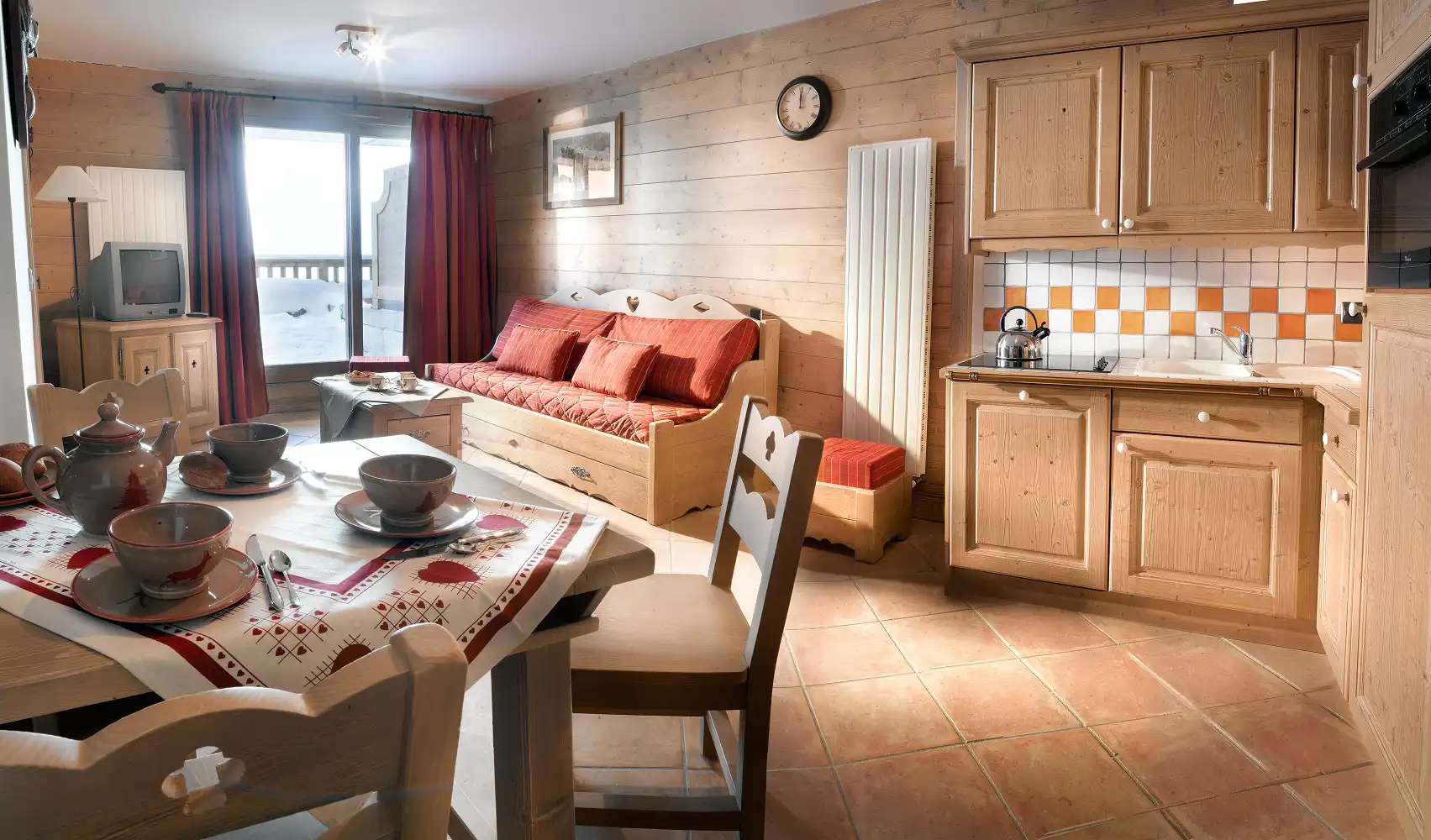 La Ferme du Val Claret (self catered apartments), Tignes Val Claret - Typical apartment style