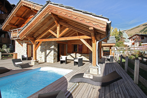 Lodge, Les Deux Alpes (self catered chalet) - Outdoor heated pool