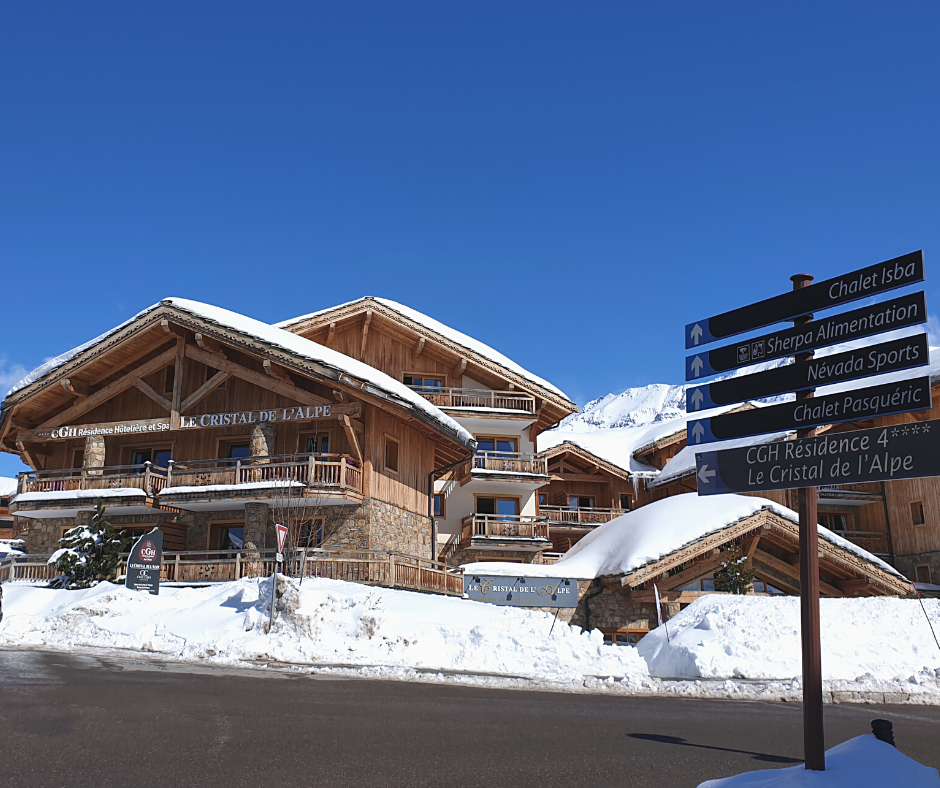 Exterior View Cristal De Lalpe 4 Star Residence Alpe Dhuez