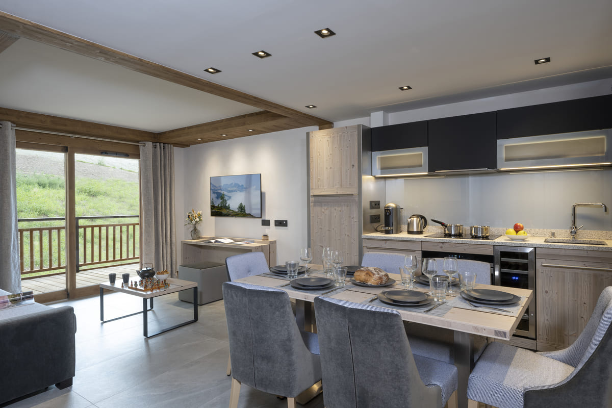 Laska, Les Contamines (self catered apartments) - Typical 2 bed grand confort apartment style