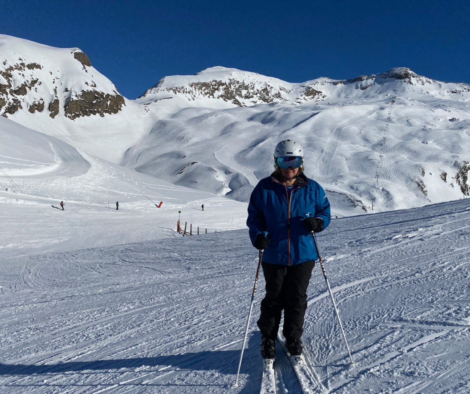 Mary On Skis