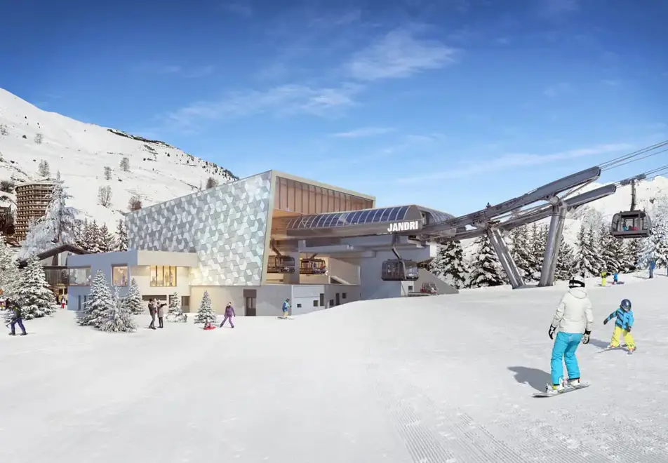 Les Deux Alpes ski resort - Artists impression of new Jandri 3S lift (©ATEAM)