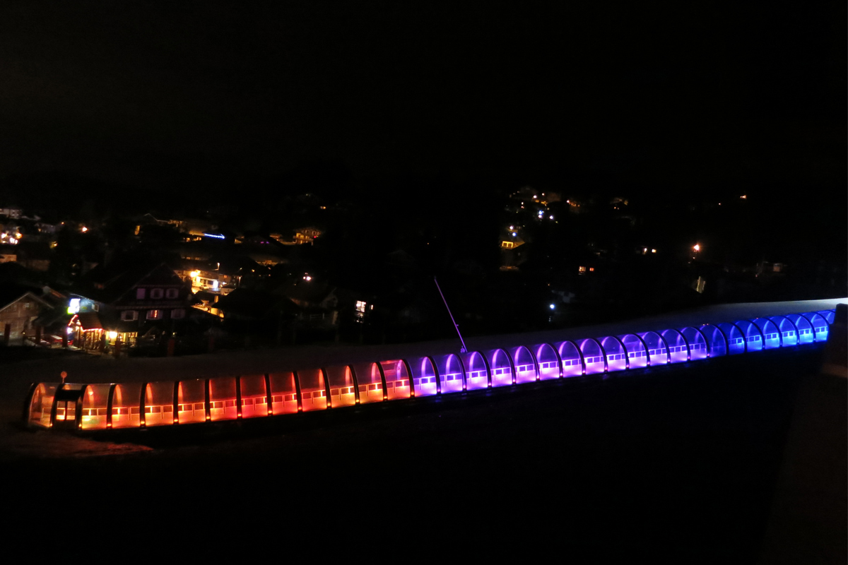 Skiing into Spring: Magic Carpet at Night