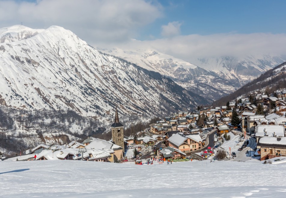 Les Chalets du Gypse, St Martin de Belleville (self catered apartments) - View towards the village